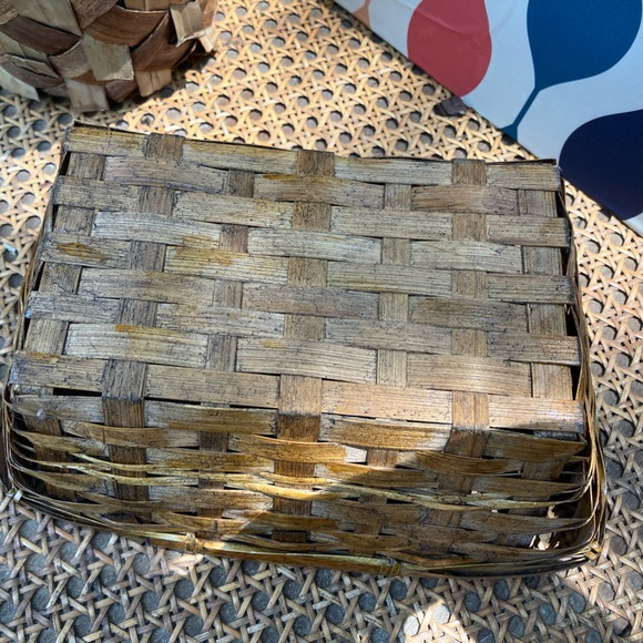 Charming Brown Rectangular Rustic Woven Basket - Picture 8 of 9